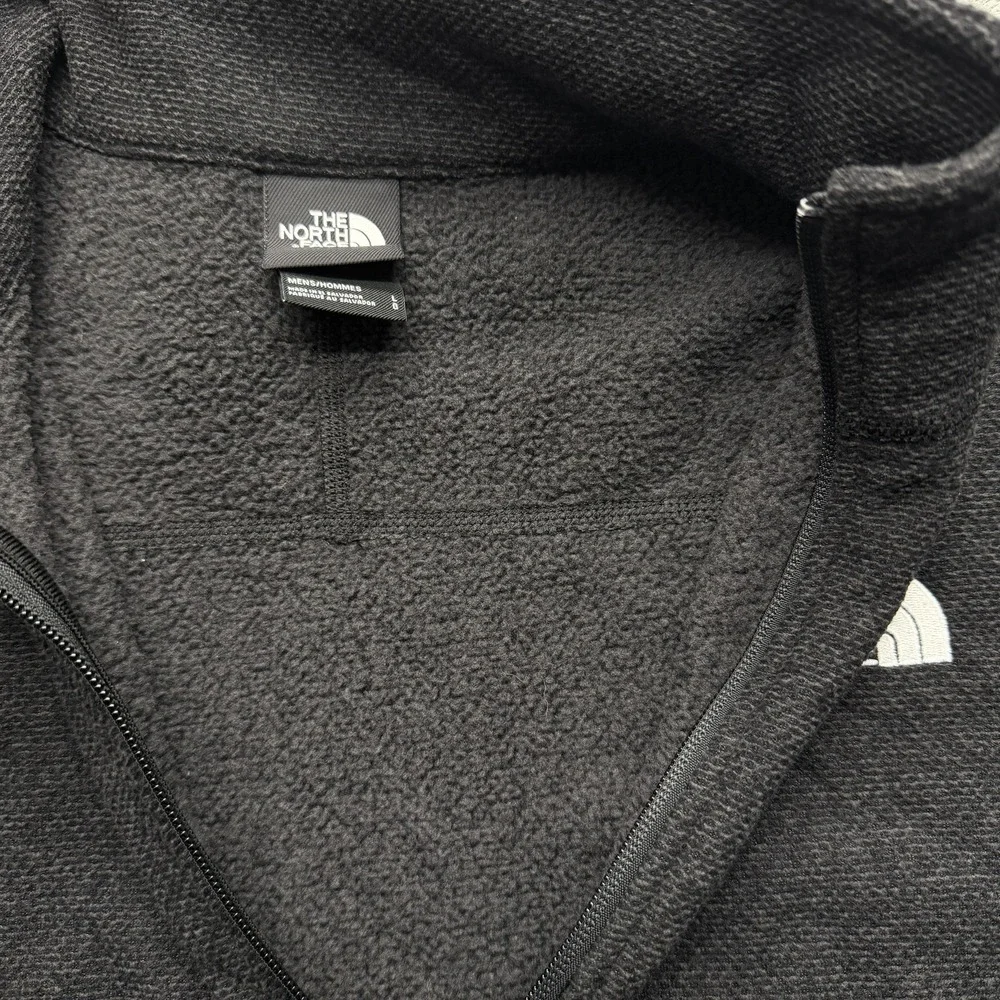 The North Face Sweatshirt‎ Mens L Gray Pullover 1/4 Zip Heavyweight Fleece